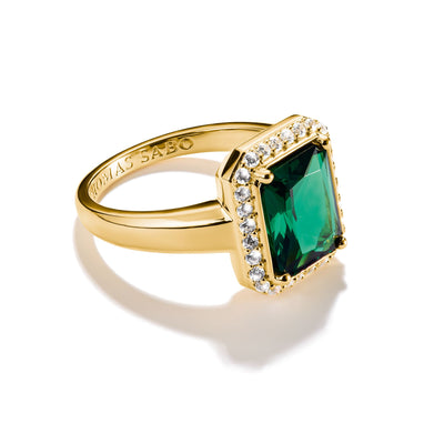 Ring with Green Octagon Stone | THOMAS SABO Australia