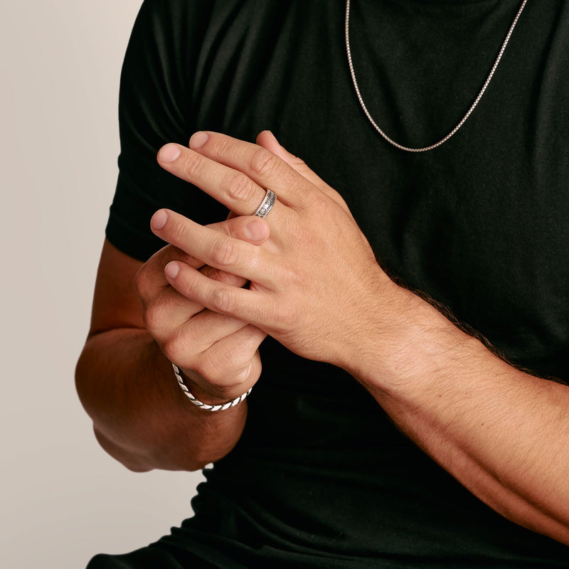 Band Ring REBEL AT HEART Lettering