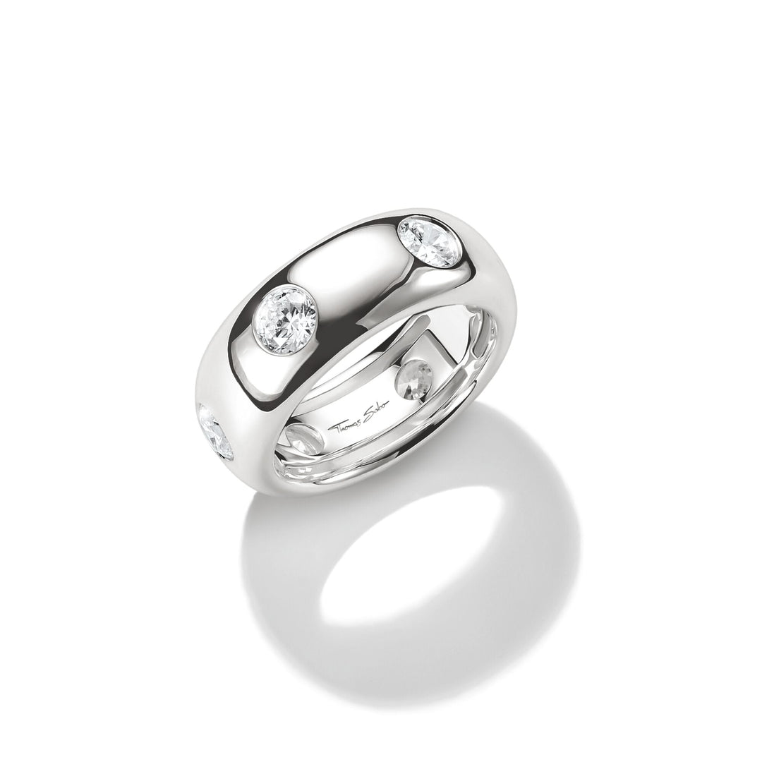 Ring with White Zirconia Stones Bold Elegance | THOMAS SABO Australia