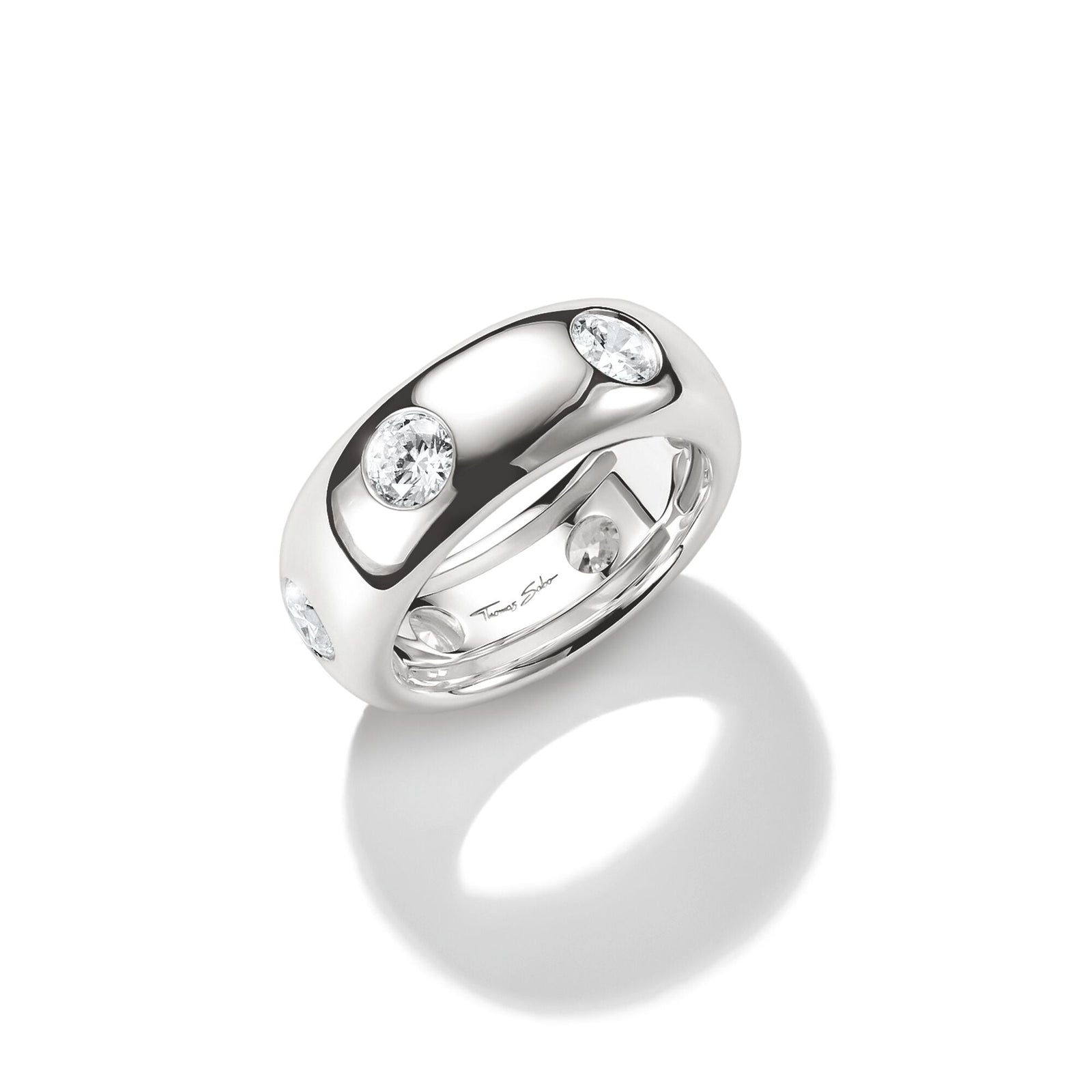 Ring with White Zirconia Stones Bold Elegance | THOMAS SABO Australia