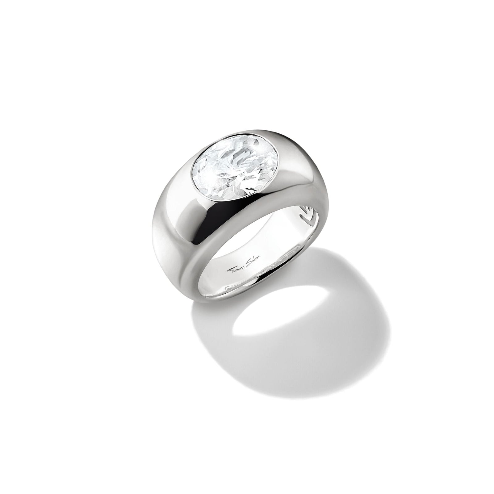 Ring with White Zirconia Stone Bold Elegance | THOMAS SABO Australia