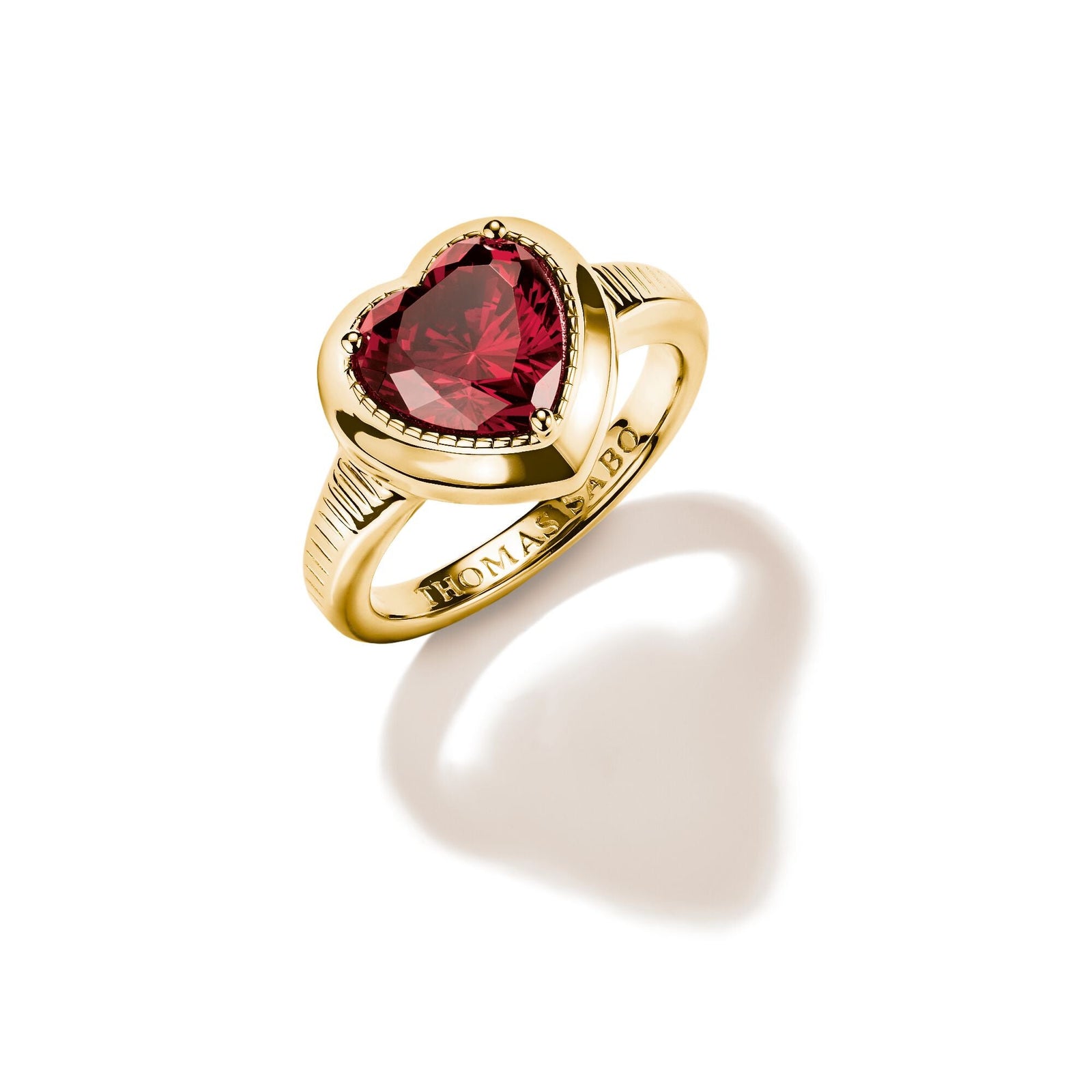 Ring with Red Heart Zirconia Stone Elyndra | THOMAS SABO Australia