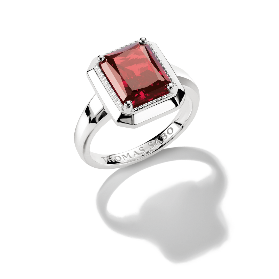 Ring with Red Zirconia Stone Elyndra | THOMAS SABO Australia