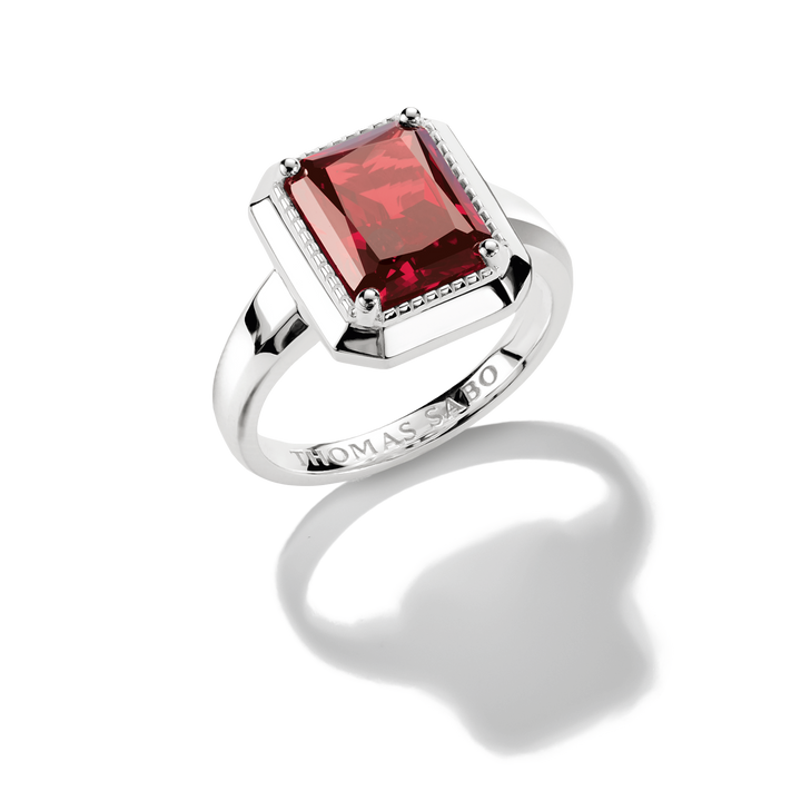 Ring with Red Zirconia Stone Elyndra | THOMAS SABO Australia