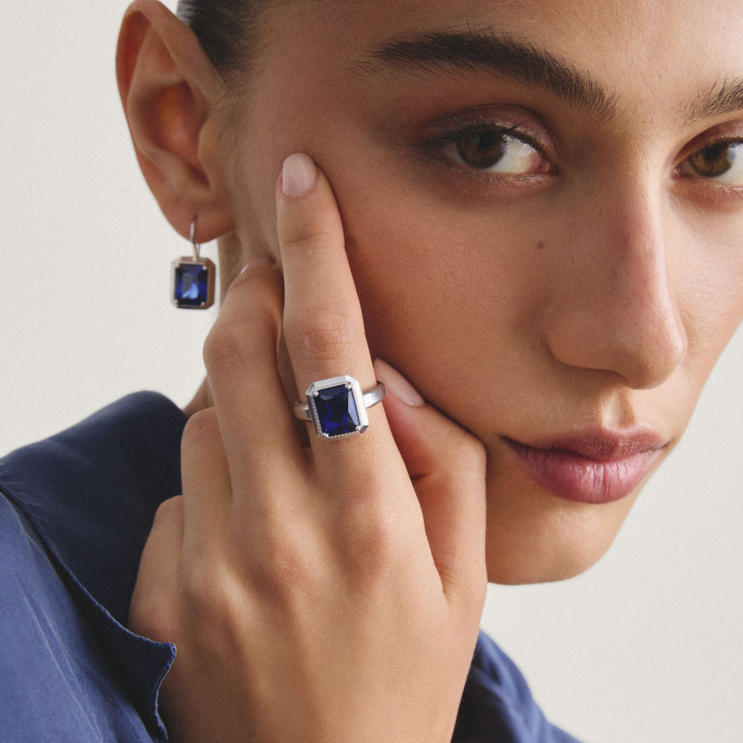 Ring with nanocrystal in octagon cut | THOMAS SABO Australia