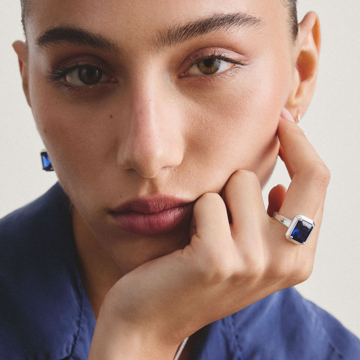 Ring with nanocrystal in octagon cut | THOMAS SABO Australia