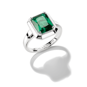 Ring with Green Zirconia Stone Elyndra