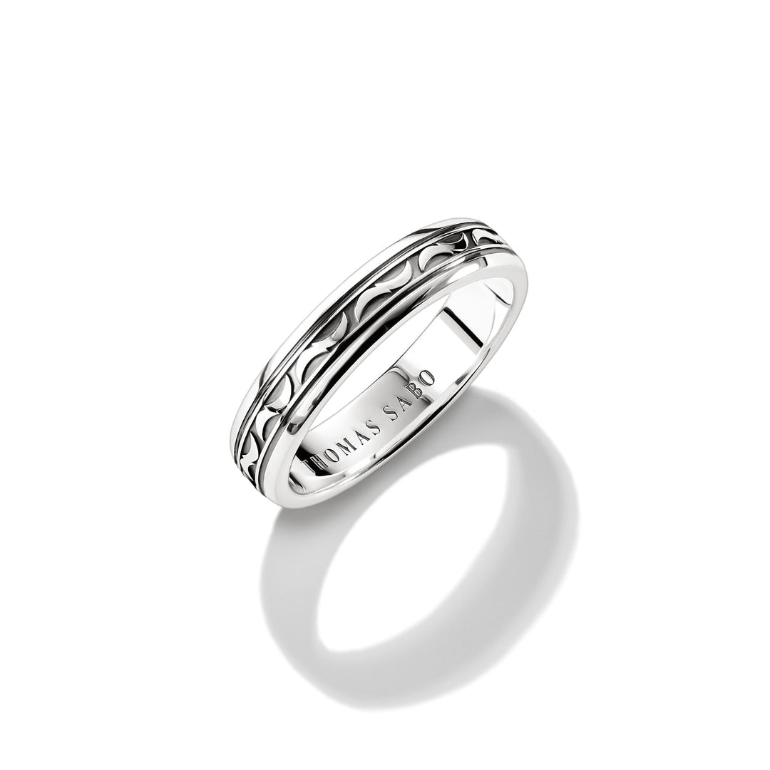 Band Ring with Engraved Pattern | THOMAS SABO Australia