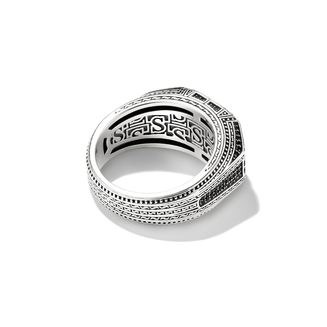 Signet Ring with Onyx and Black Stones Wild Horses