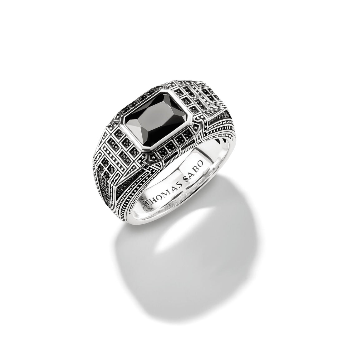 Signet Ring with Onyx and Black Stones Wild Horses | THOMAS SABO Australia