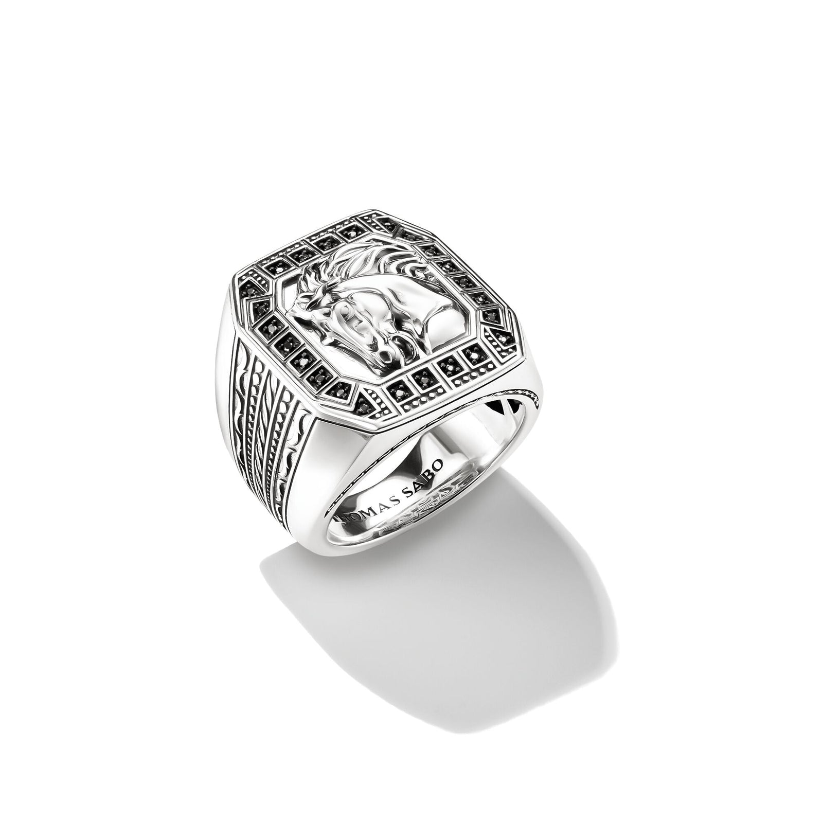 Horse Head Signet Ring with Zirconia Stones Wild Horses | THOMAS SABO Australia