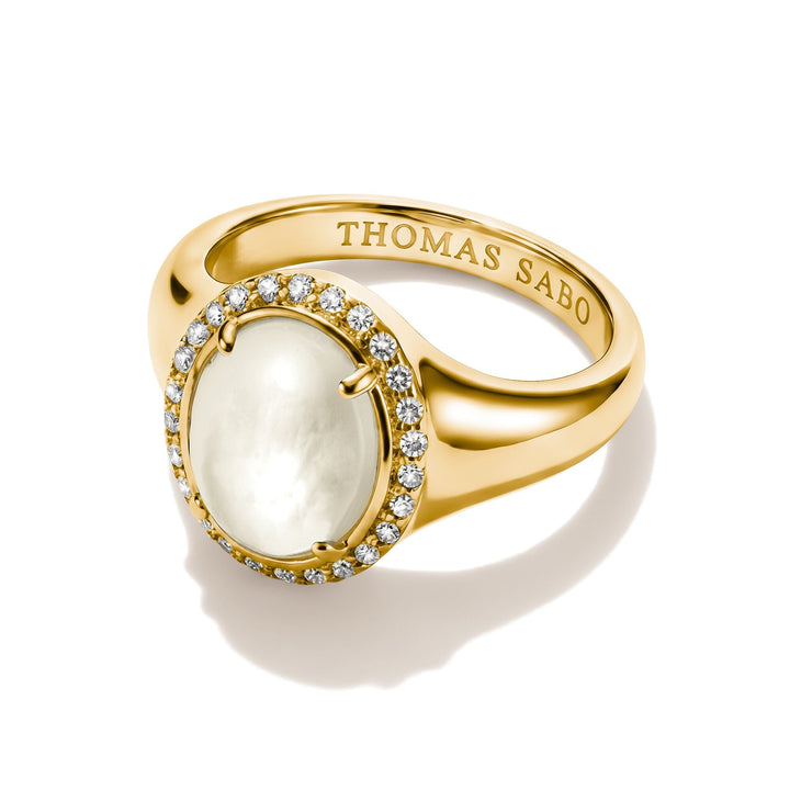 Halo ring with mother-of-pearl and zirconia | THOMAS SABO Australia