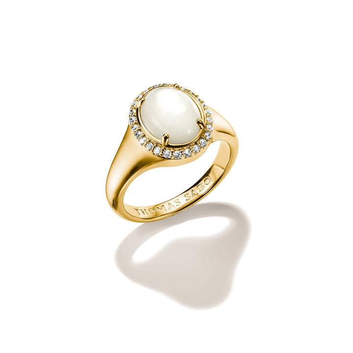 Halo ring with mother-of-pearl and zirconia | THOMAS SABO Australia