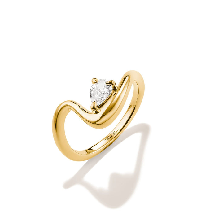 Ring with zirconia in teardrop shape | THOMAS SABO Australia