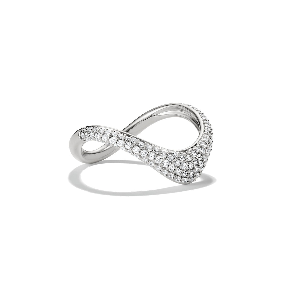 Ring with zirconia in wave shape | THOMAS SABO Australia