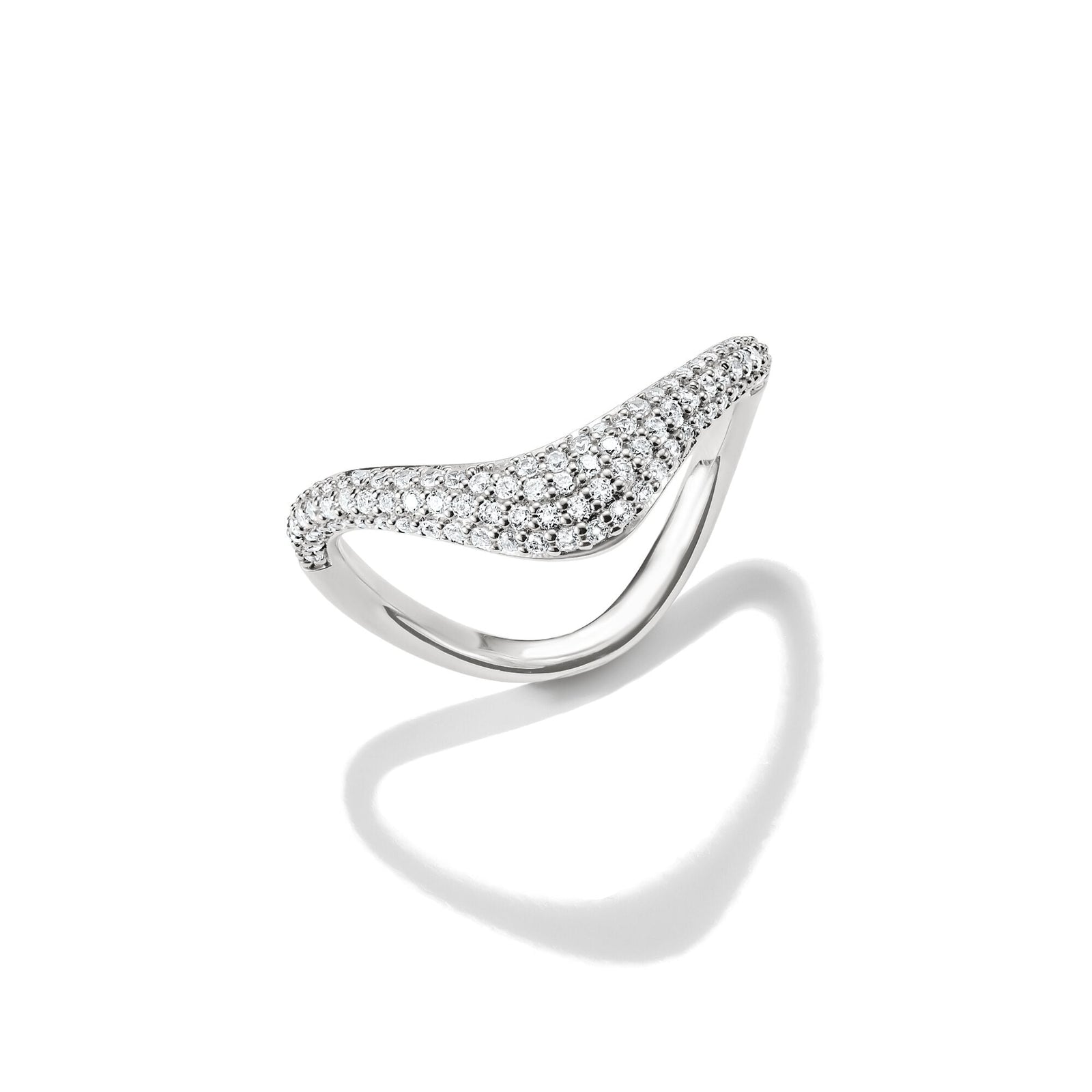 Ring with zirconia in wave shape | THOMAS SABO Australia