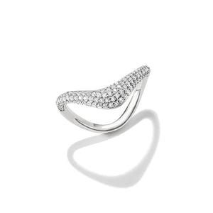 Ring with zirconia in wave shape | THOMAS SABO Australia