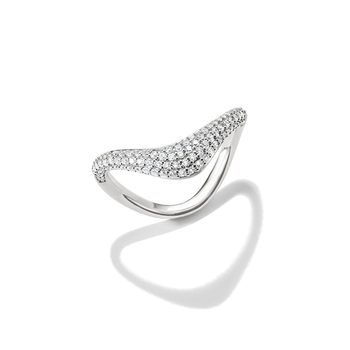 Ring with zirconia in wave shape | THOMAS SABO Australia