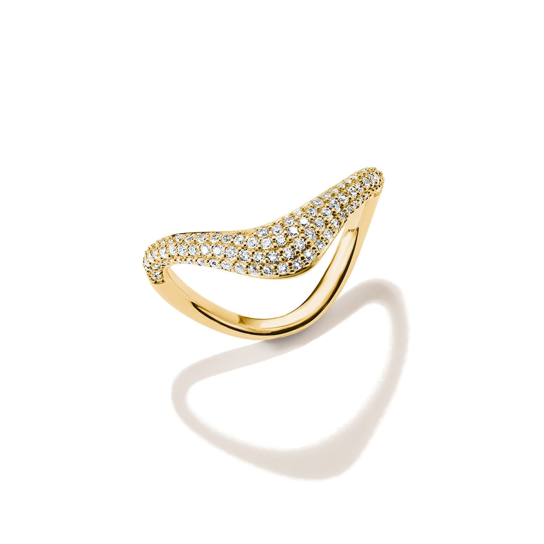 Ring with zirconia in wave shape | THOMAS SABO Australia