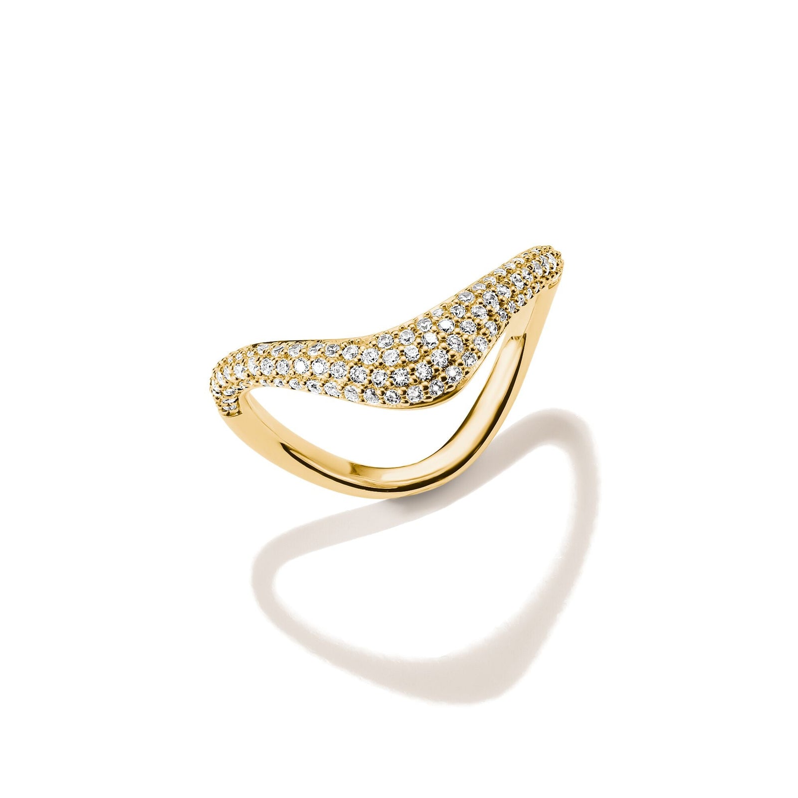 Ring with zirconia in wave shape | THOMAS SABO Australia