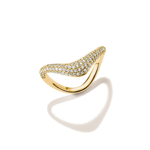 Ring with zirconia in wave shape | THOMAS SABO Australia
