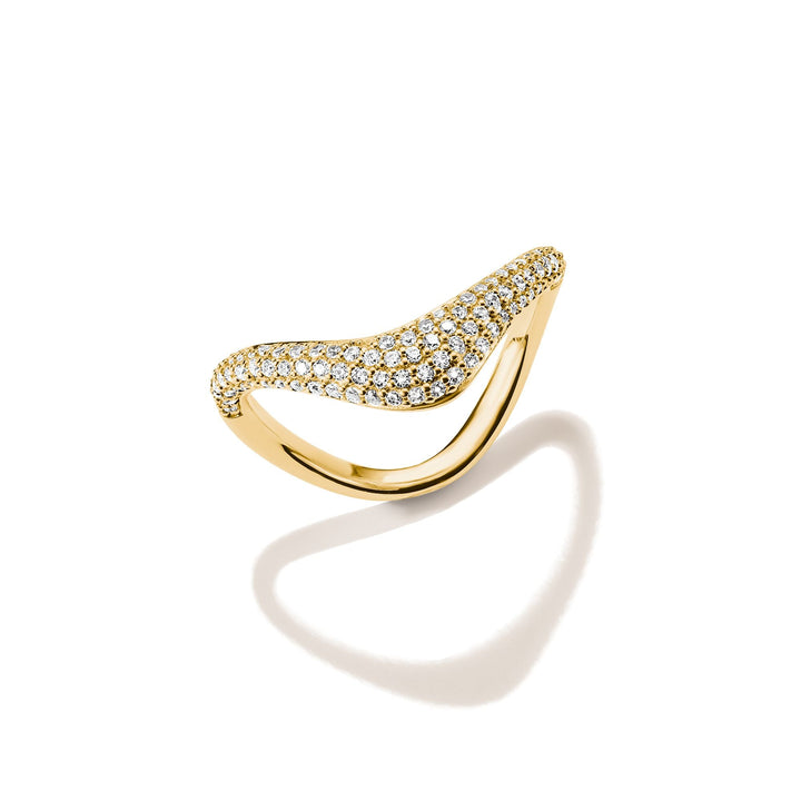 Ring with zirconia in wave shape | THOMAS SABO Australia