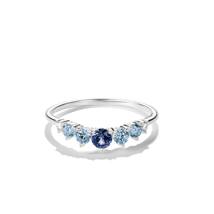 Ring with blue stones