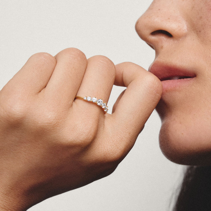 Ring with zirconia