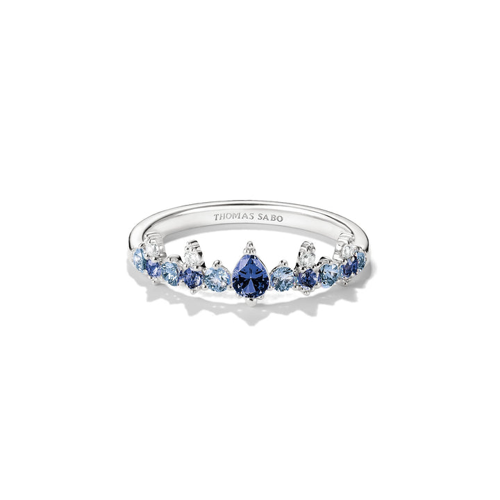Ring with blue stones