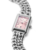 Ladies Rectangular Silver Watch with Pink Dial | THOMAS SABO