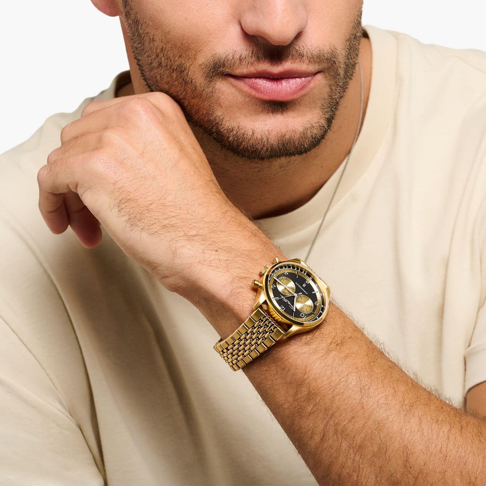 Men's Watch Chronograph Gold