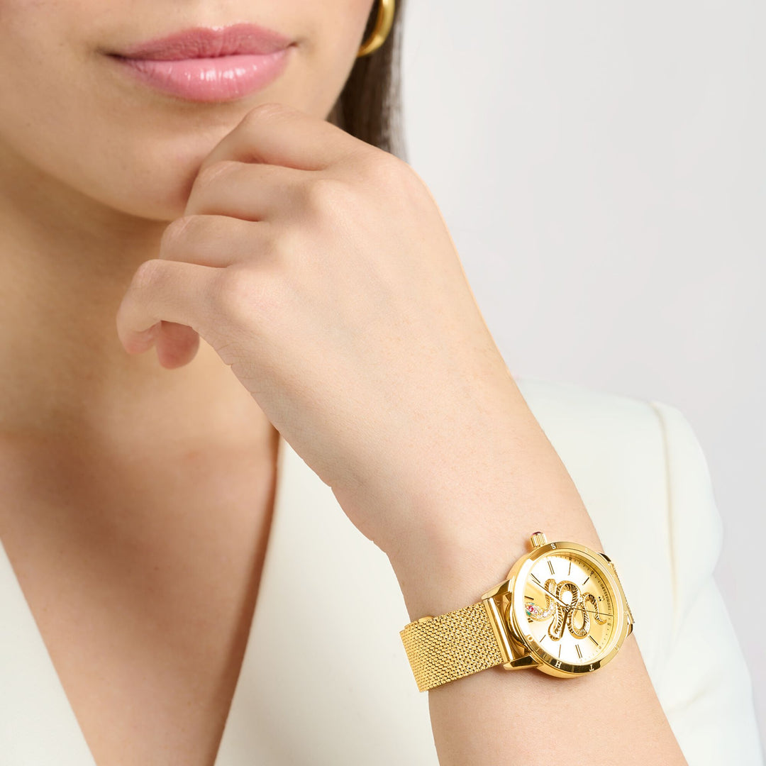 Women?s watch snake in 3D optics gold