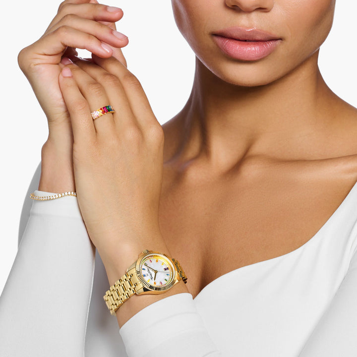 Watch for women Divine Rainbow yellow gold-coloured | THOMAS SABO Australia