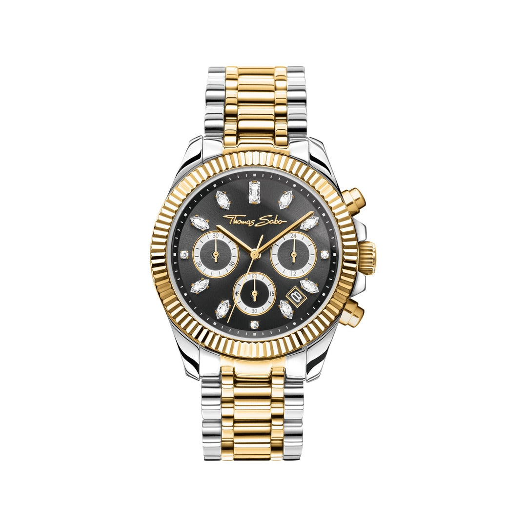 Divine Chrono Watch with dial in black yellow | THOMAS SABO Australia