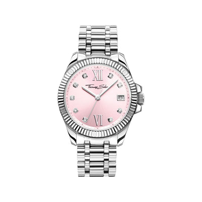 Divine Pink Watch with stones silver-coloured | THOMAS SABO Australia