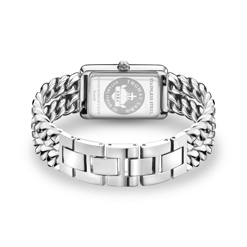 Ladies Rectangular Watch in Silver
