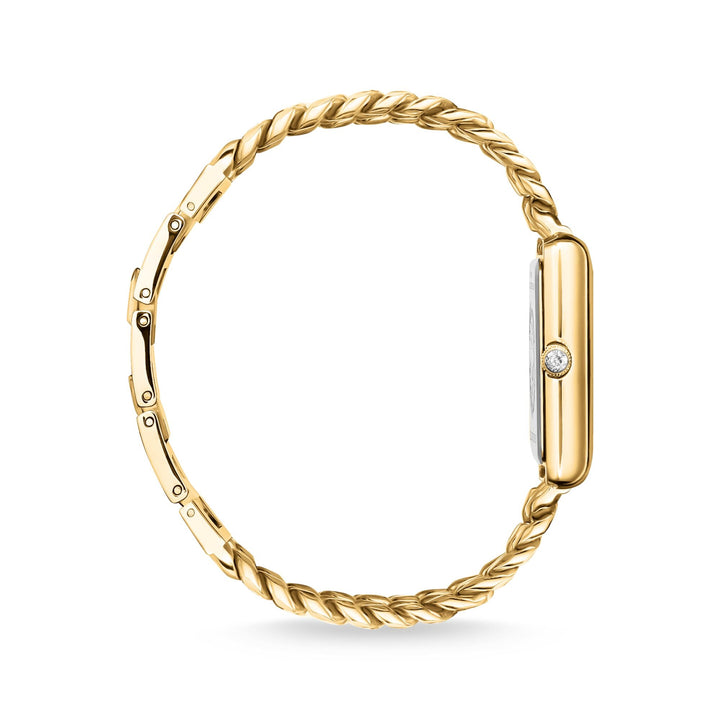 Ladies Rectangular Watch in Gold