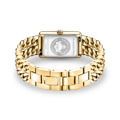 Ladies Rectangular Watch in Gold