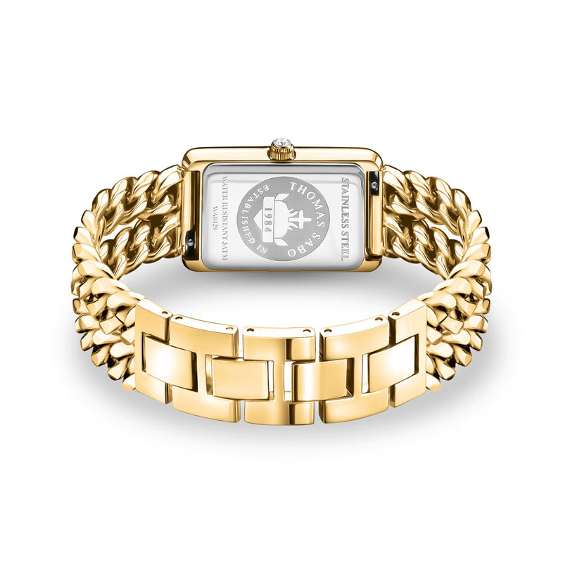 Ladies Rectangular Watch in Gold
