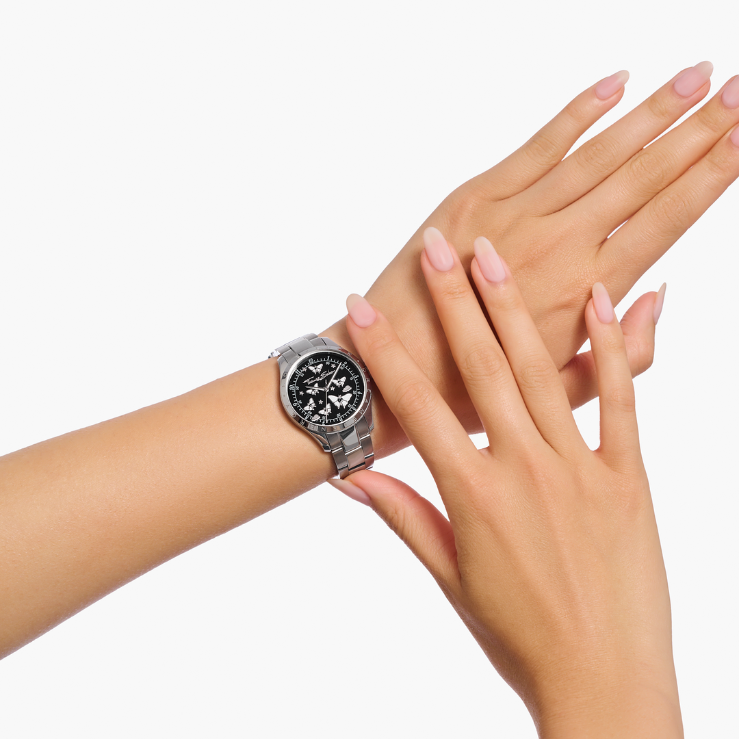  Luminescent Butterfly Watch Black Dial
