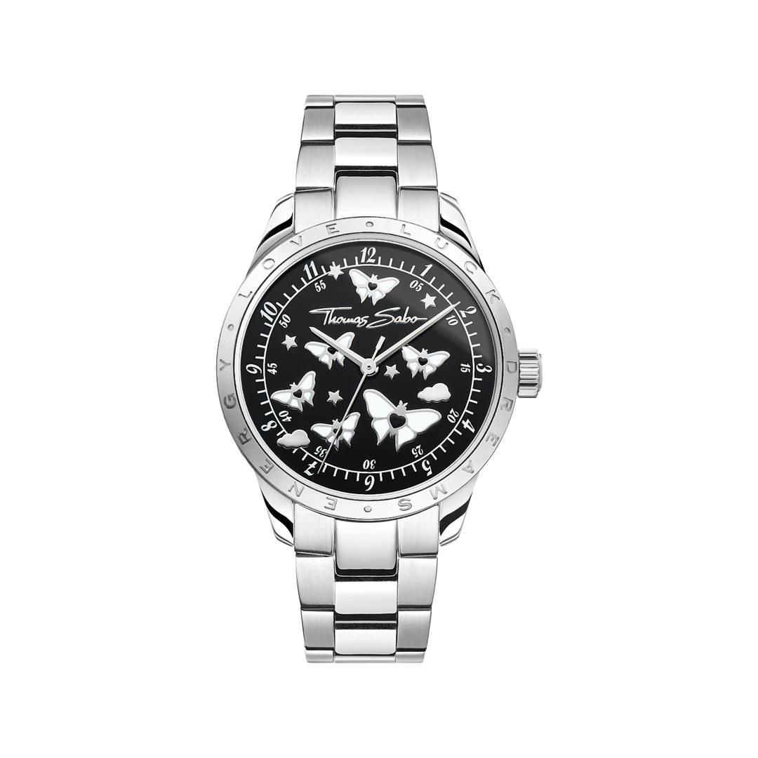  Luminescent Butterfly Watch Black Dial