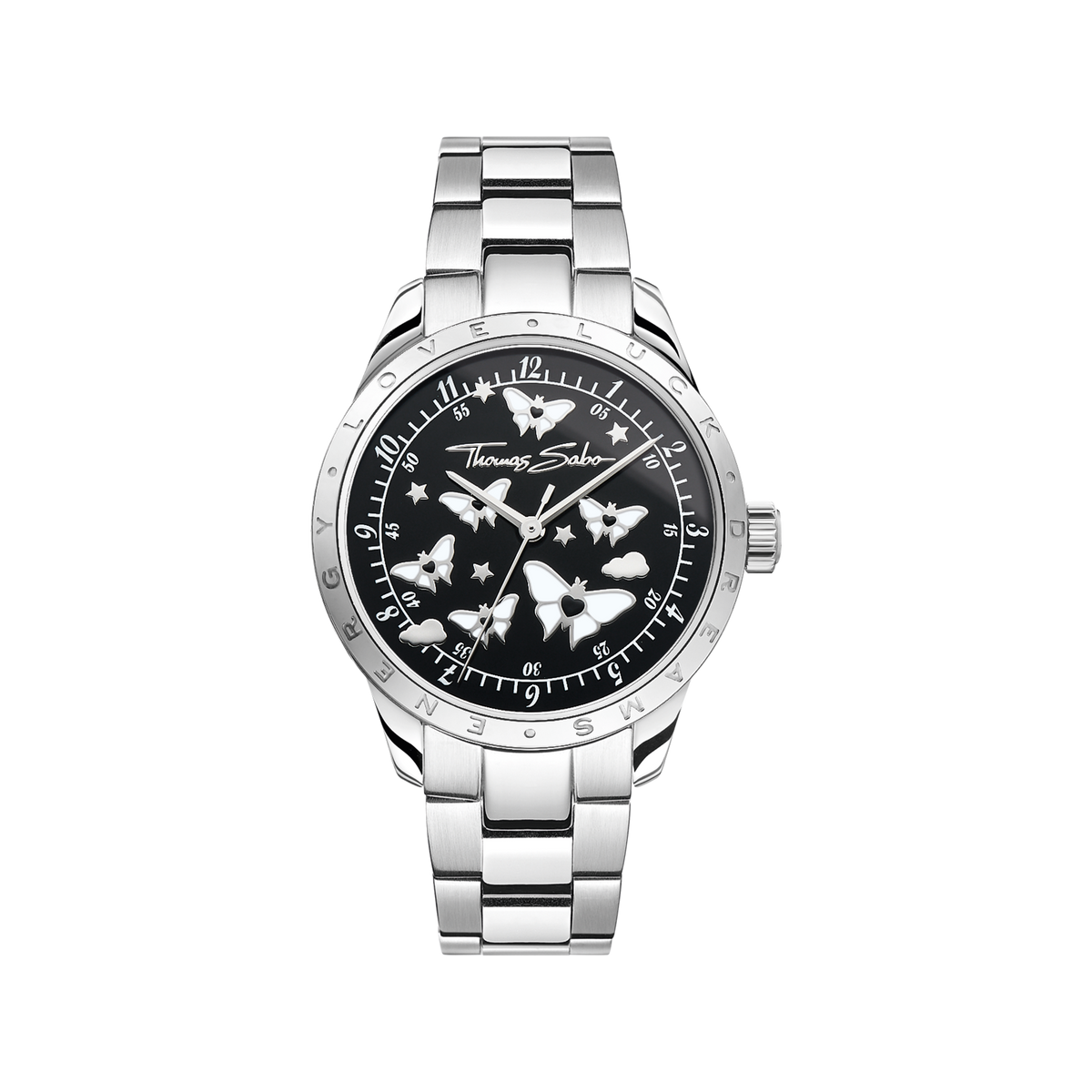  Luminescent Butterfly Watch Black Dial