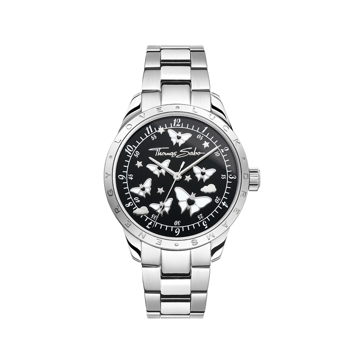  Luminescent Butterfly Watch Black Dial