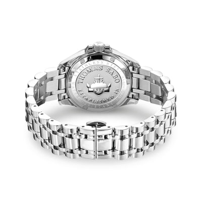 Ladies Dark Green Malachite Divine Watch Silver