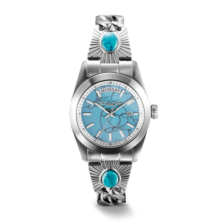 Watch Elyndra with turquoise dial 36 mm