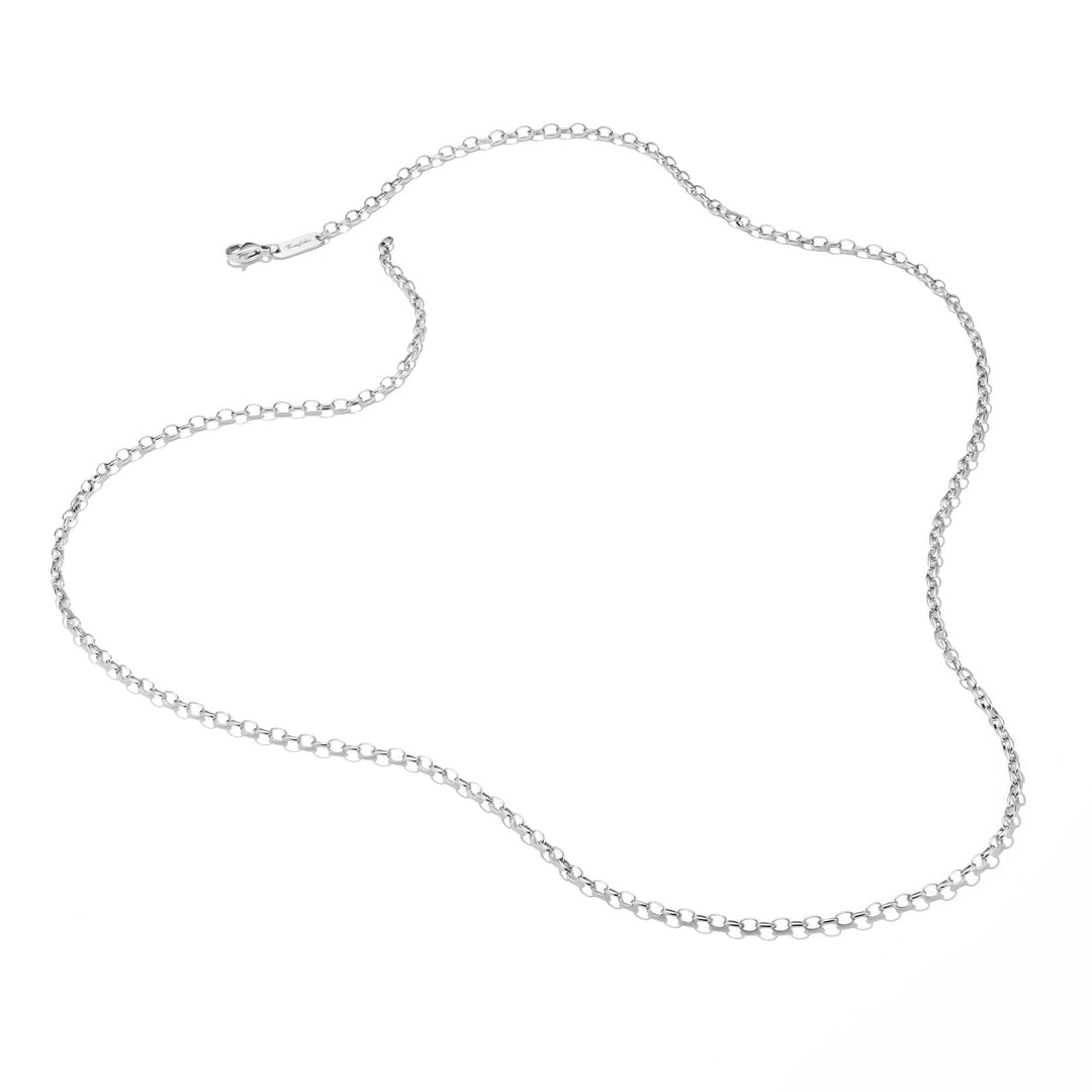 Silver-Plated Charm Club Anchor Chain Necklace