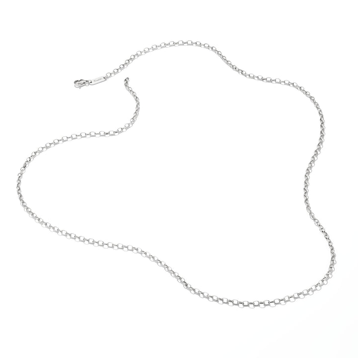 Silver-Plated Charm Club Anchor Chain Necklace