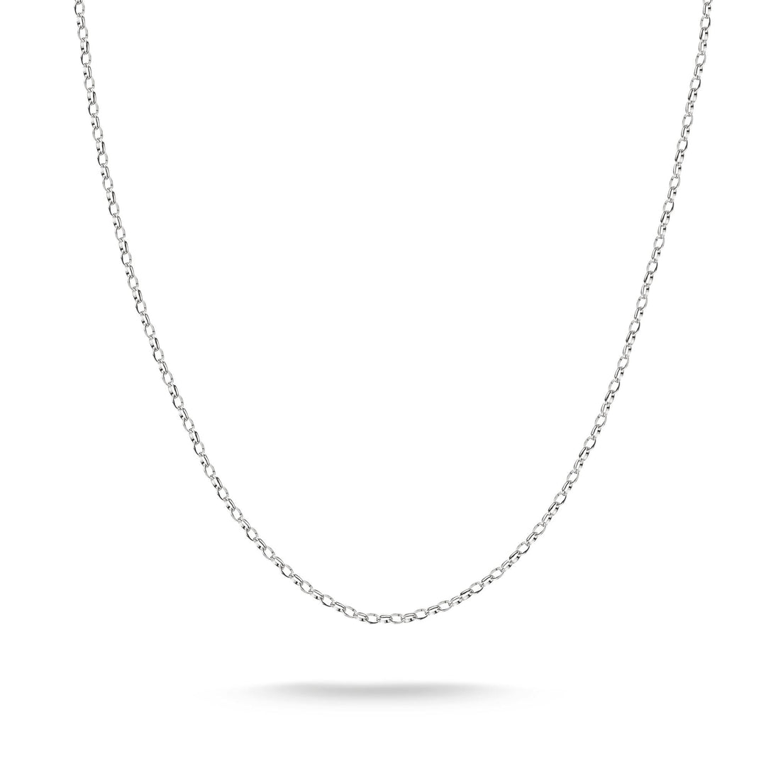 Silver-Plated Charm Club Anchor Chain Necklace