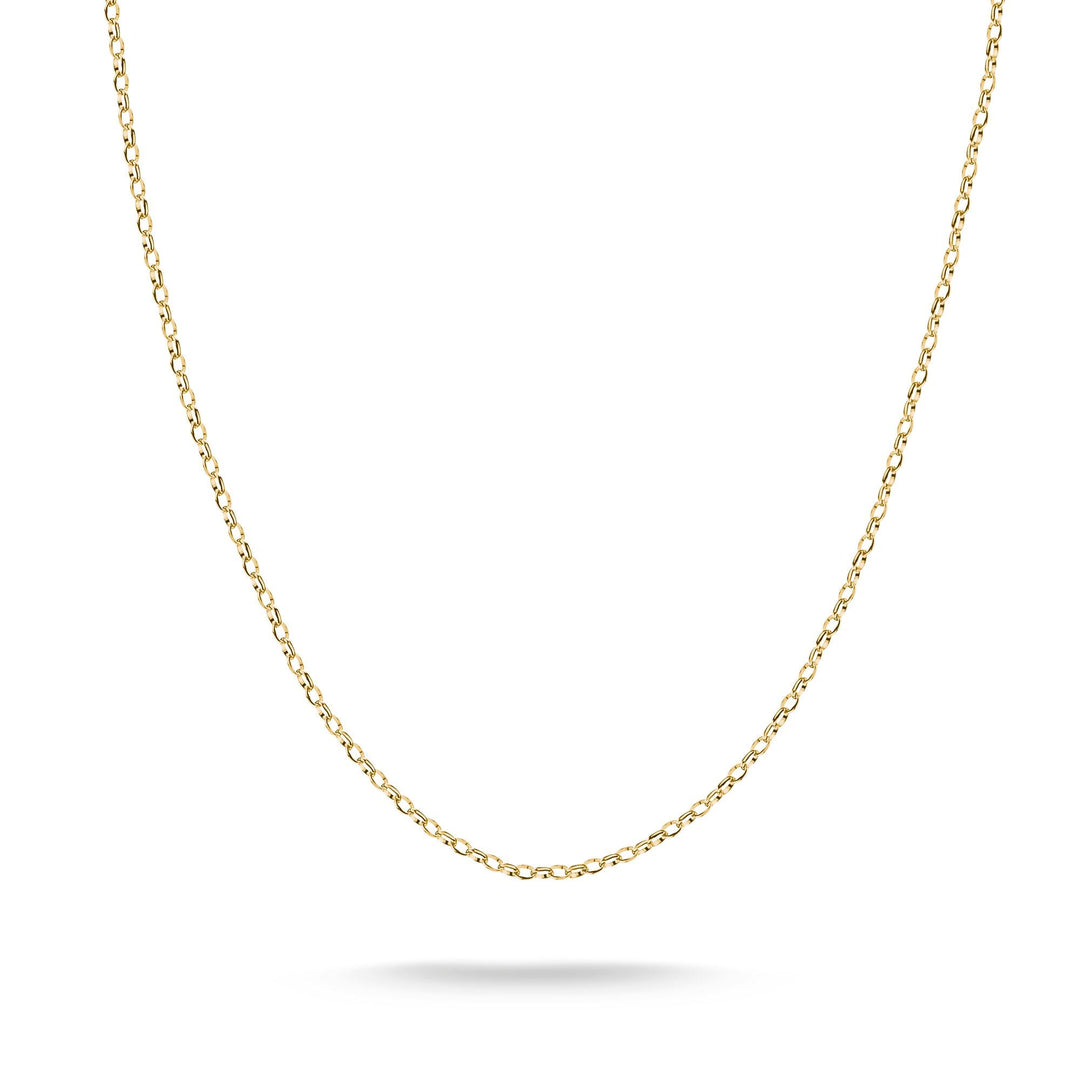 Gold-Tone Stainless Steel Charm Club Anchor Chain Necklace