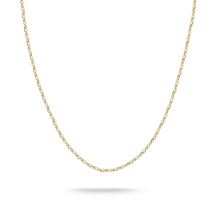 Gold-Tone Stainless Steel Charm Club Anchor Chain Necklace